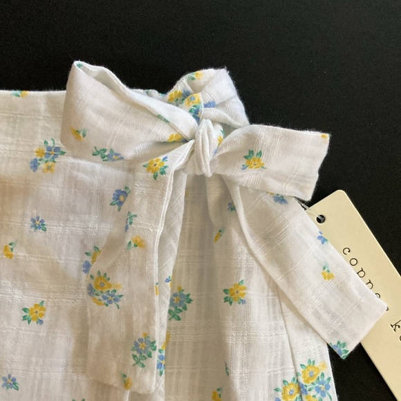 🎉 3 For 20 COPPER KEY Girl Floral Wrap With Tie Mini Skirt Size 6 Ruffle Hem NWT - Picture 2 of 5